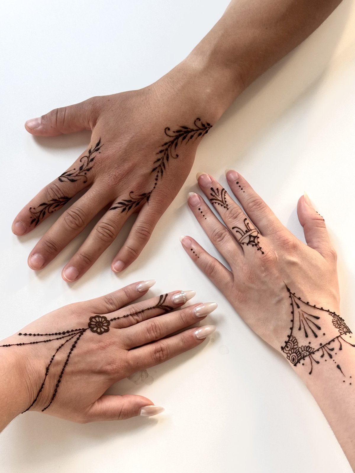 Henna on a man's hand, wearing an Audemars Piguet watch in Geneva.